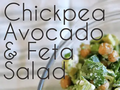 Chickpea Avocado and Feta Spinach Salad Recipe