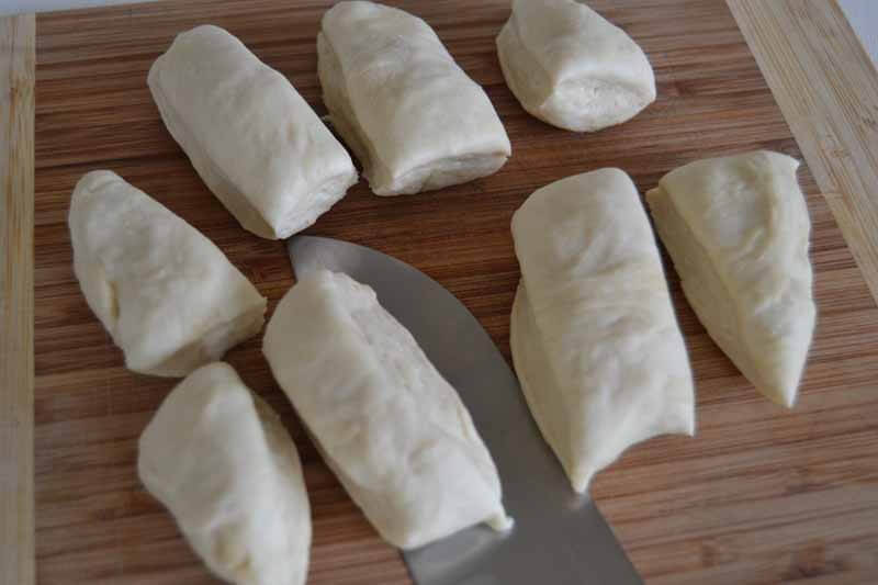 Homemade tortilla rolled dough