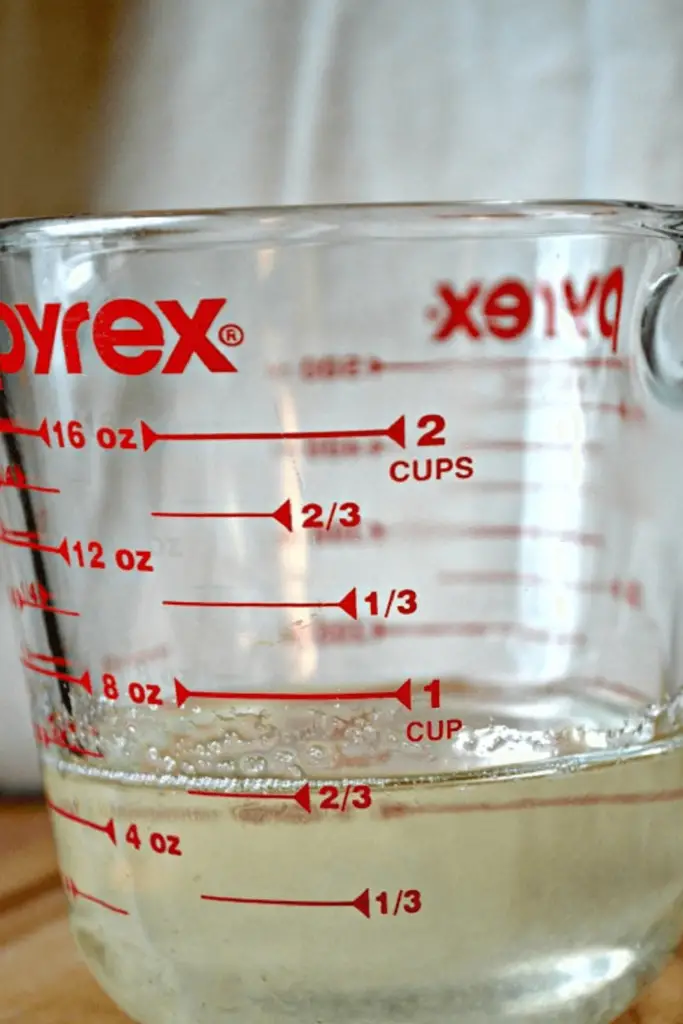 Homemade Corn Syrup in a Pyrex Container