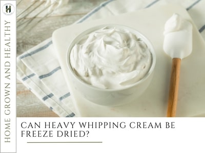 Can heavy whipping cream be freeze dried